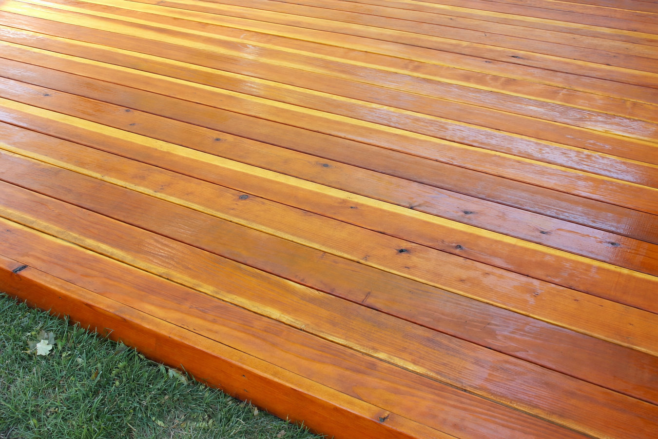 Deck staining and sealing